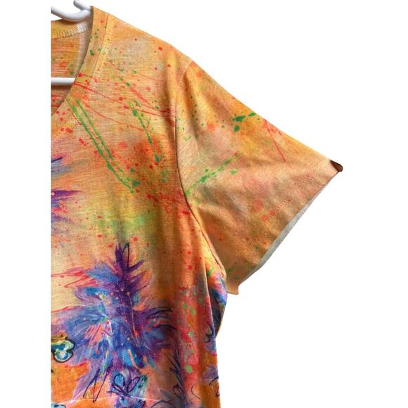Leoma Lovegrove Short Sleeve Pineapple/House Pointed Sides Top Medium - Picture 5 of 8